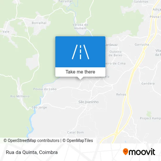 Rua da Quinta mapa