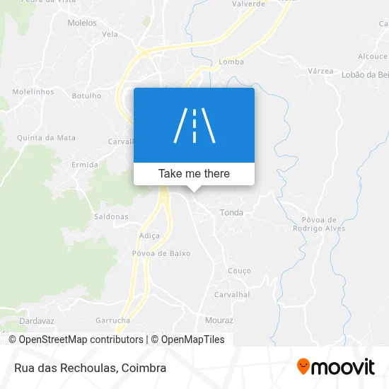 Rua das Rechoulas map