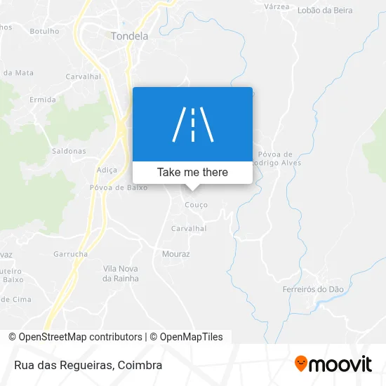 Rua das Regueiras map