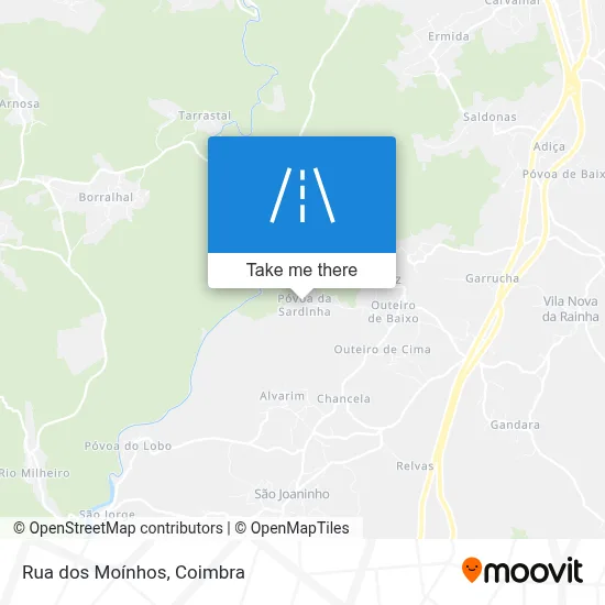 Rua dos Moínhos map