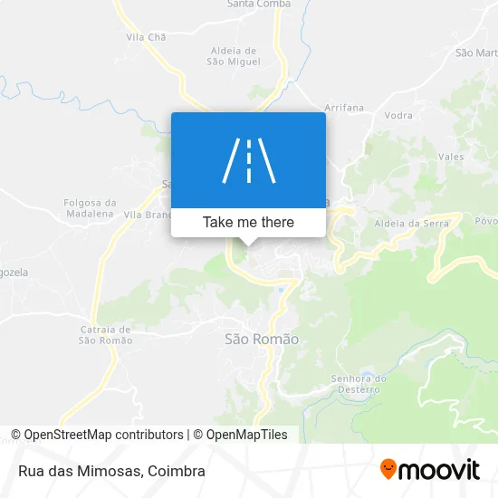 Rua das Mimosas map