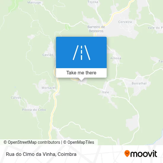Rua do Cimo da Vinha mapa
