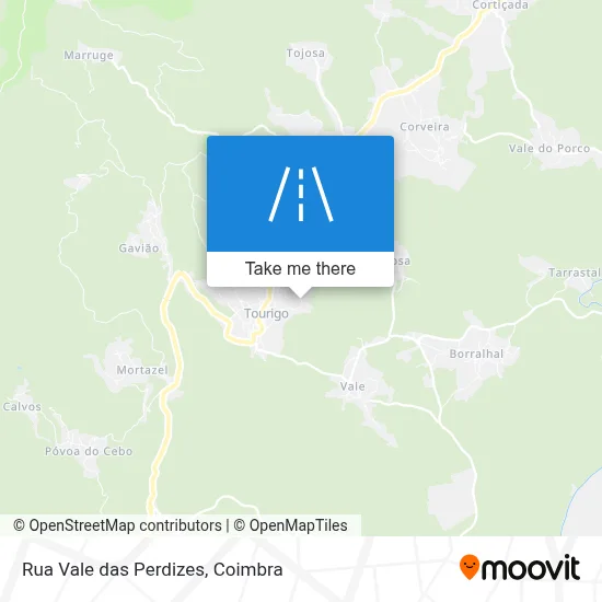 Rua Vale das Perdizes mapa