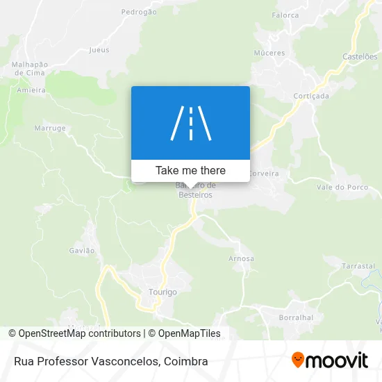 Rua Professor Vasconcelos map