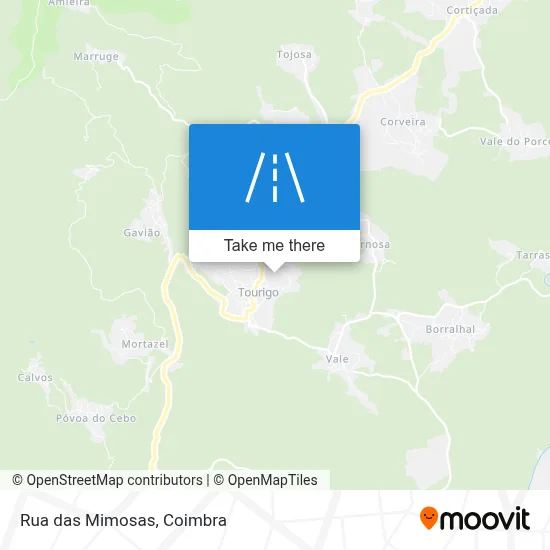 Rua das Mimosas map