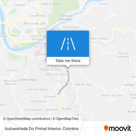Autoestrada Do Pinhal Interior mapa