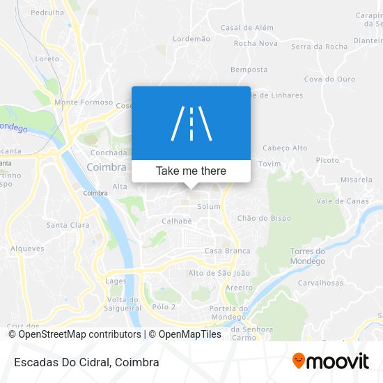 Escadas Do Cidral mapa