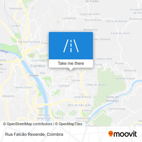 Rua Falcão Resende mapa