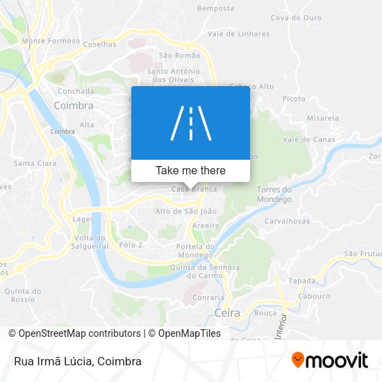 Rua Irmã Lúcia mapa