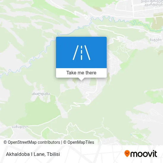 Akhaldoba I Lane map