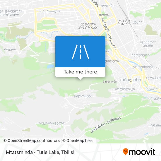 Mtatsminda - Tutle Lake map