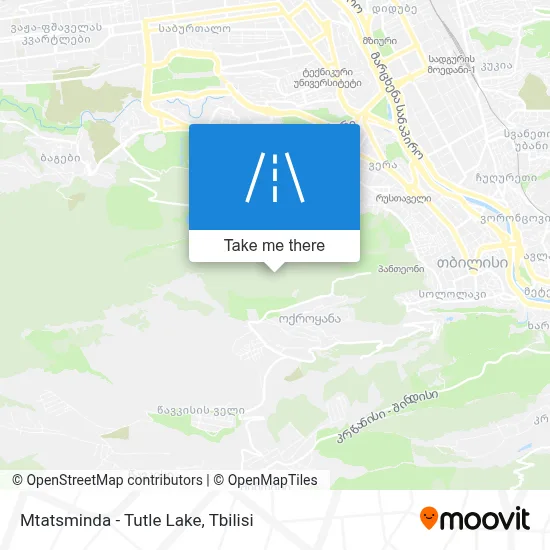 Mtatsminda - Tutle Lake map