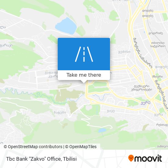 Tbc Bank "Zakvo" Office map