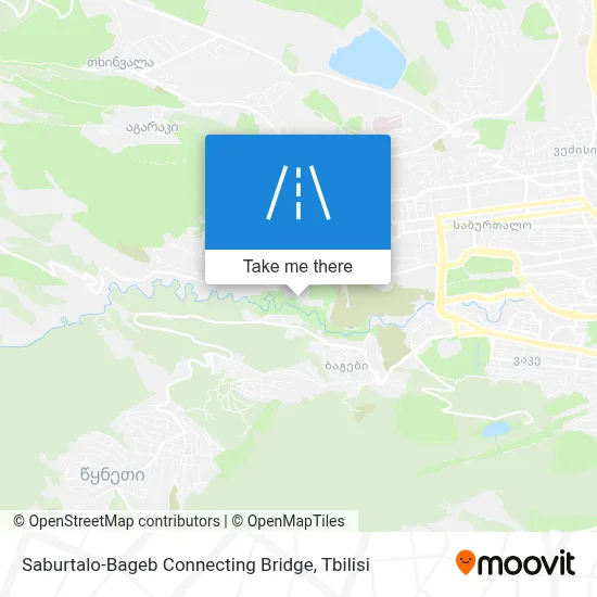 Saburtalo-Bageb Connecting Bridge map