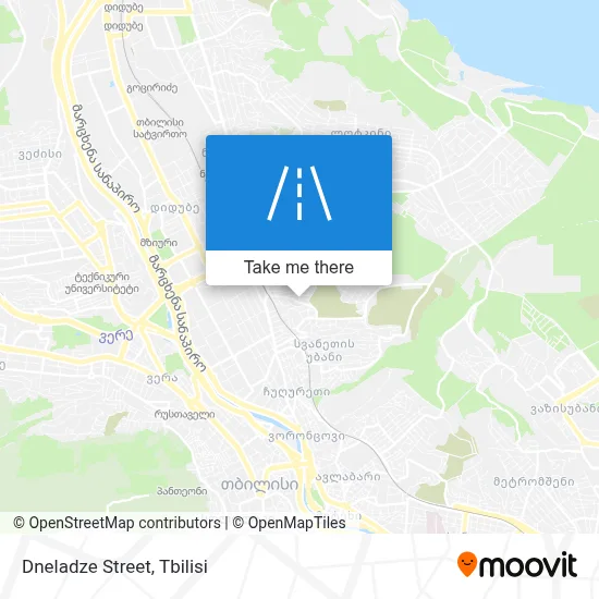 Dneladze Street map