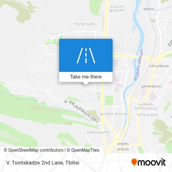 V. Tsintskadze 2nd Lane map
