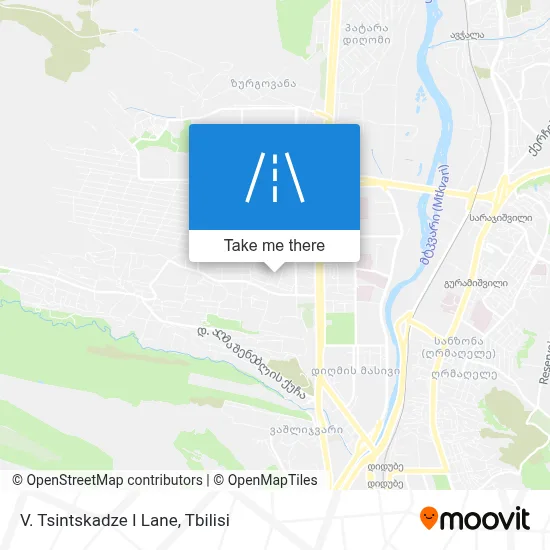 V. Tsintskadze I Lane map