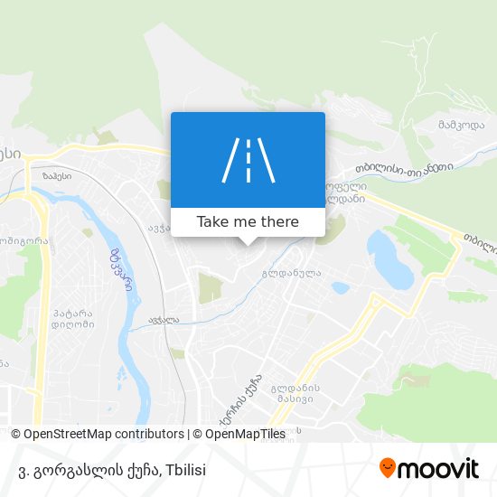 Карта ვ. გორგასლის ქუჩა