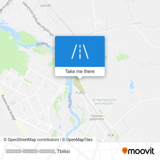 თბილისი-გაჩიანი-რუსთავი map