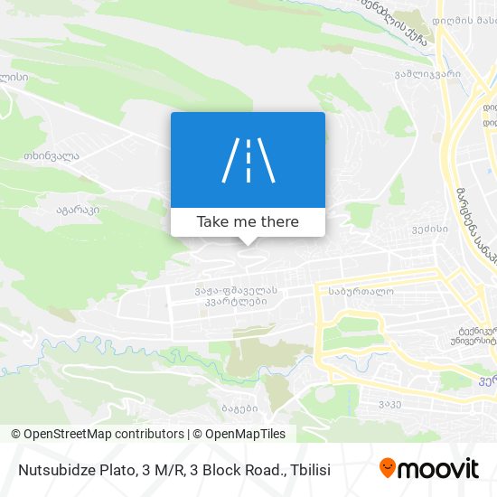 Nutsubidze Plato, 3 M / R, 3 Block Road. map