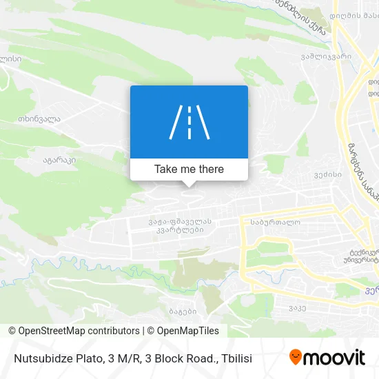 Карта Nutsubidze Plato, 3 M / R, 3 Block Road.