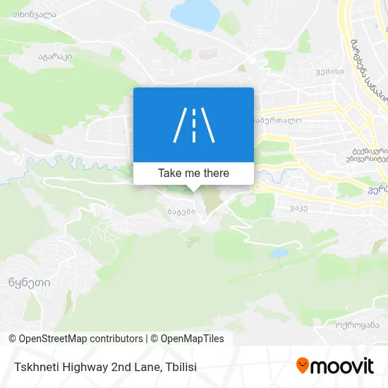 Tskhneti Highway 2nd Lane map