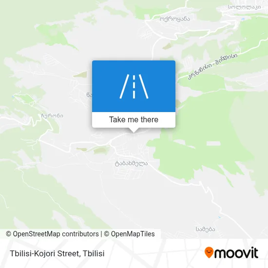 Tbilisi-Kojori Street map