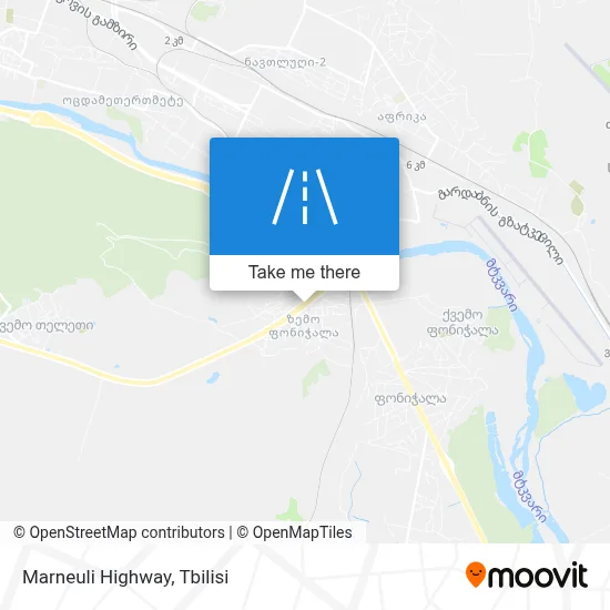 Marneuli Highway map