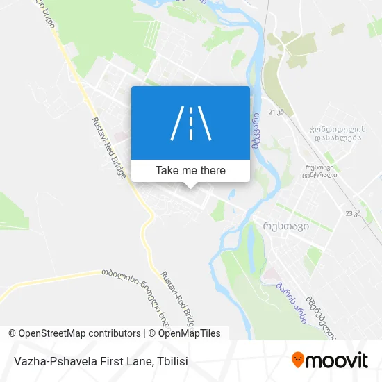 Vazha-Pshavela First Lane map