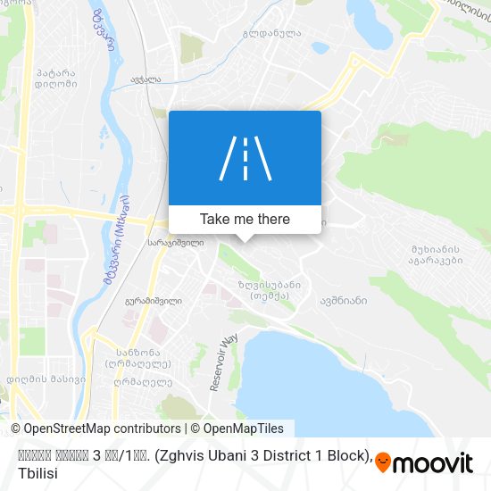 ზღვის უბანი 3 მრ / 1კვ. (Zghvis Ubani 3 District 1 Block) map