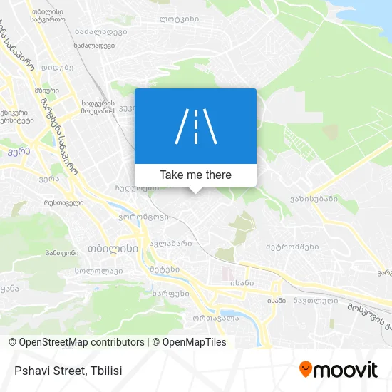 Pshavi Street map