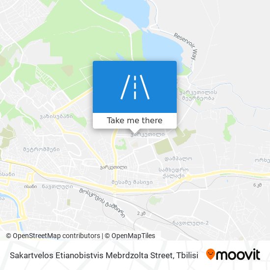 Карта Sakartvelos Etianobistvis Mebrdzolta Street