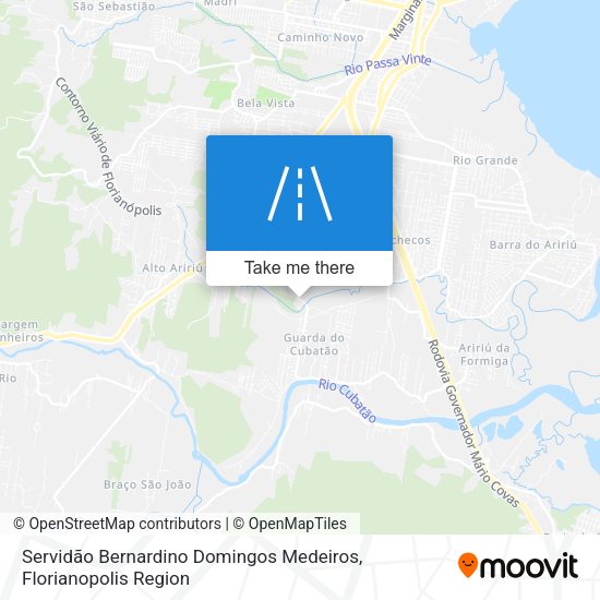 Servidão Bernardino Domingos Medeiros map