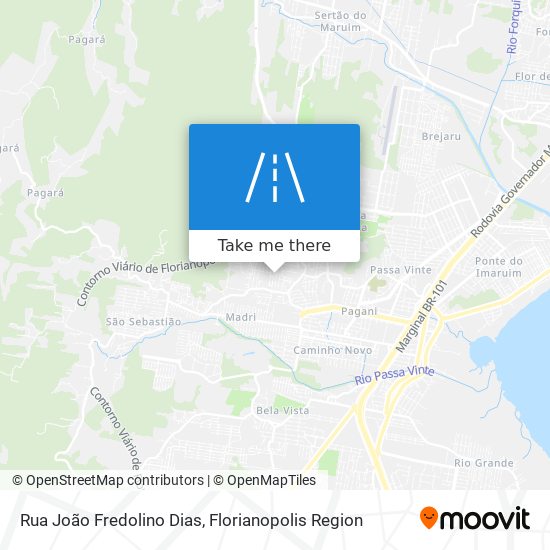 Mapa Rua João Fredolino Dias