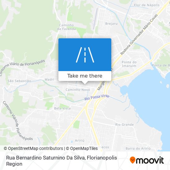 Mapa Rua Bernardino Saturnino Da Silva