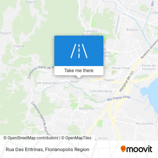 Rua Das Eritrinas map
