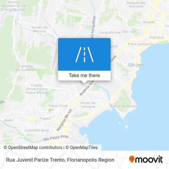 Rua Juvenil Parize Trento map