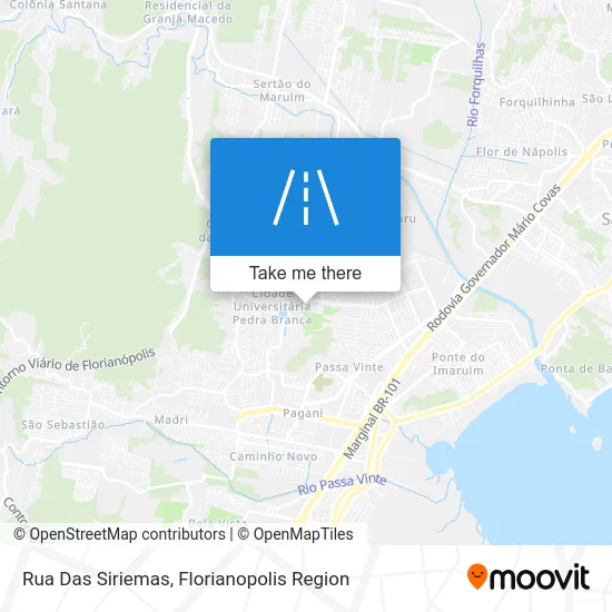 Rua Das Siriemas map