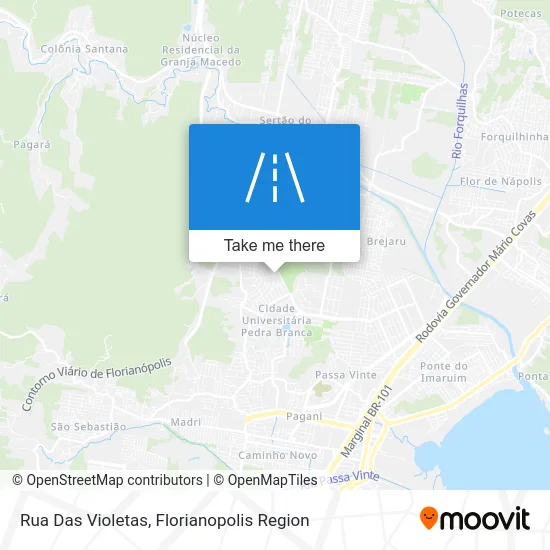 Rua Das Violetas map
