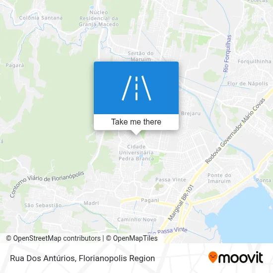 Rua Dos Antúrios map