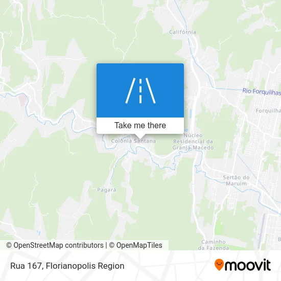 Rua 167 map