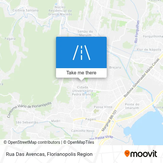 Rua Das Avencas map