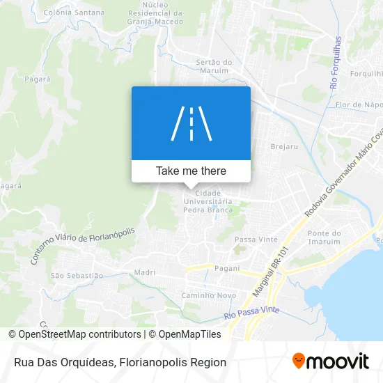 Rua Das Orquídeas map