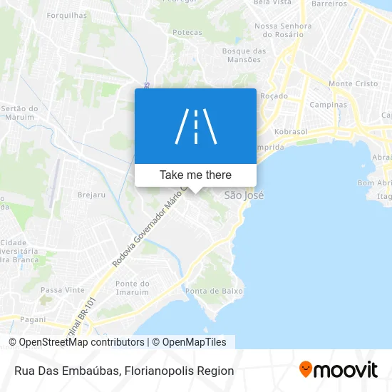 Rua Das Embaúbas map