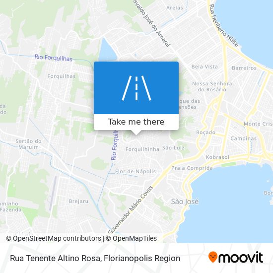 Mapa Rua Tenente Altino Rosa