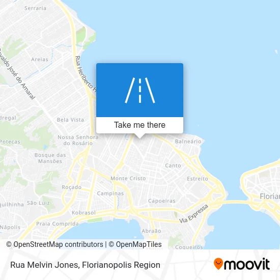 Rua Melvin Jones map