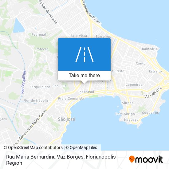 Mapa Rua Maria Bernardina Vaz Borges