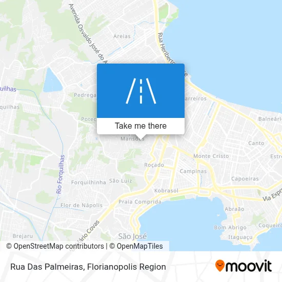 Rua Das Palmeiras map