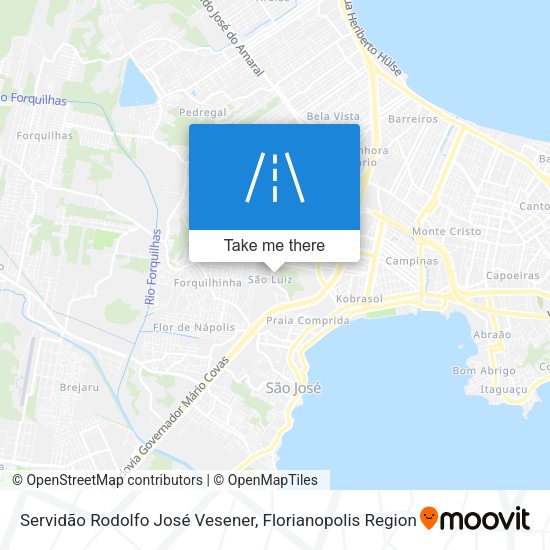 Servidão Rodolfo José Vesener map
