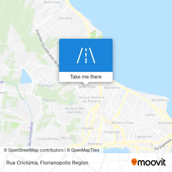 Rua Criciúma map